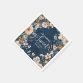 Blaue Pastelblüten Wildblumen Sweet 16 Serviette (Ecke)