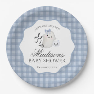 Blaue Pastell-Little-Boo-Geister-Baby-Party-Desser Pappteller