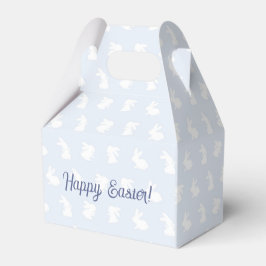 Blaue Pastell-Minimalist-Hasen-Oster-Geschenkbox Geschenkschachtel