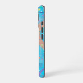 Blaue Pastell-Traum-Abstraktion iPhone 16 Hülle (Linke Seite)