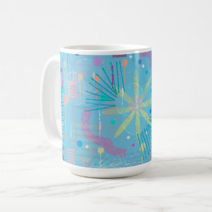 Blaue Pastell-Traum-Abstraktion Kaffeetasse