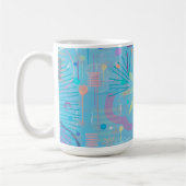 Blaue Pastell-Traum-Abstraktion  Kaffeetasse (Links)