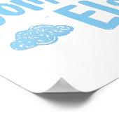 Blaue Pastell-Träumerin Sagt Poster (Ecke)