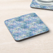 Blaue Pastellabstraktion Getränkeuntersetzer (Linke Seite)