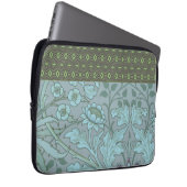 Blaue PastellBlumen Laptopschutzhülle (Vorne Rechts)