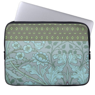 Blaue PastellBlumen Laptopschutzhülle