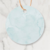 Blaue Pastelle unter dem Meer Geburtstag Geschenkanhänger (Rückseite)