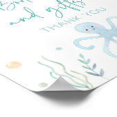 Blaue Pastelle unter dem Meer Zeichen für Bücher u Poster (Ecke)