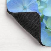 Blaue Pastellhydrangea-Blumen mousepads mit Blumen (Ecke)