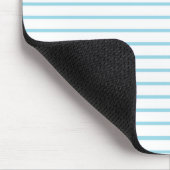 Blaue Pastelllinien weiß Mousepad (Ecke)