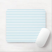 Blaue Pastelllinien weiß Mousepad (Mit Mouse)