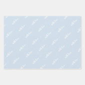 Blaue Pastete mit Liebe-Umhüllungspapierplatten Geschenkpapier Set (Vorderseite 2)