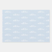 Blaue Pastete mit Liebe-Umhüllungspapierplatten Geschenkpapier Set (Vorderseite)