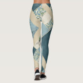 Blaue Patchwork-Leggings Yoga Pants Leggings (Rückseite)