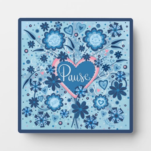 Blaue Pause Inspiration Hübsch Fotoplatte (Vorderseite)