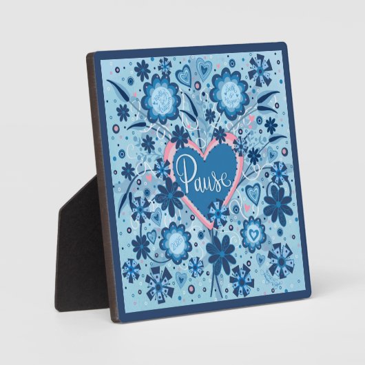 Blaue Pause Inspiration Hübsch Fotoplatte (Vorderseite)