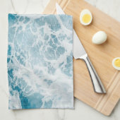 Blaue Pazifikwelle Geschirrtuch (Viertel Falte)