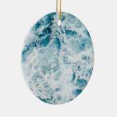 Blaue Pazifikwelle Keramik Ornament (Rechts)