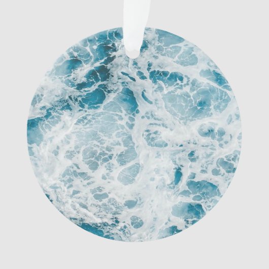 Blaue Pazifikwelle Ornament (Vorderseite)