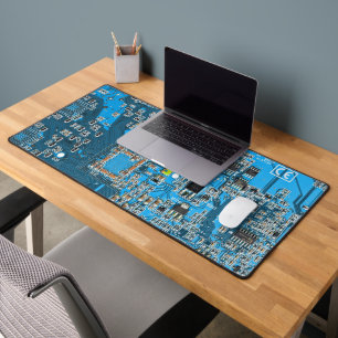 Blaue PCB-Schaltungsplatine-Design für IT-Experten Schreibtischunterlage
