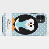 Blaue Penguin-Liebe Case-Mate iPhone Hülle (Rückseite (Horizontal))
