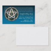 Blaue Pentagramm-Geschäfts-Karten Visitenkarte (Vorne/Hinten)