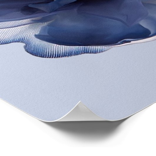 BLAUE PEONY BLUME POSTER (Ecke)