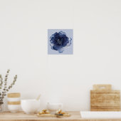 BLAUE PEONY BLUME POSTER (Küche)