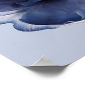 BLAUE PEONY BLUME POSTER (Ecke)