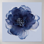 BLAUE PEONY BLUME POSTER (Vorne)