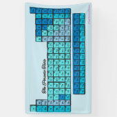 Blaue periodische Tafelchemikalien Banner (Vertikal)