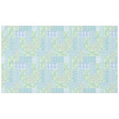 Blaue Periwinkeln Blume Vintage Imitate Pattern Tischdecke (Vorderseite (Horizontal))