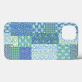 Blaue Periwinkle Floral Boho Imitate Muster Muster Case-Mate iPhone Hülle (Rückseite (Horizontal))