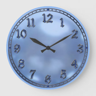 Blaue Perle Große Wanduhr