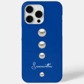 Blaue Perlen Case-Mate iPhone Hülle (Rückseite)