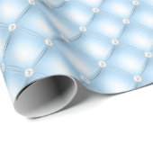 Blaue Perlen Geschenkpapier (Rolleneckpunkt)