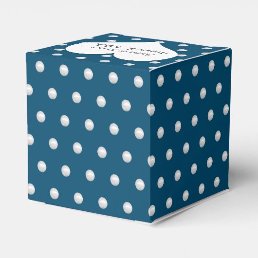 Blaue Perlen Geschenkschachtel (Rückseite)