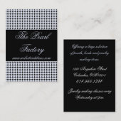 Blaue Perlen-Perlen-Schmuck-Visitenkarten Visitenkarte (Vorne/Hinten)