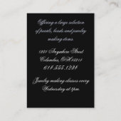 Blaue Perlen-Perlen-Schmuck-Visitenkarten Visitenkarte (Rückseite)