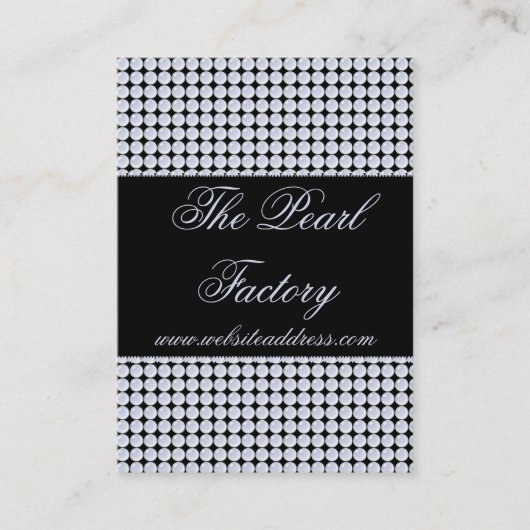 Blaue Perlen-Perlen-Schmuck-Visitenkarten Visitenkarte (Vorderseite)