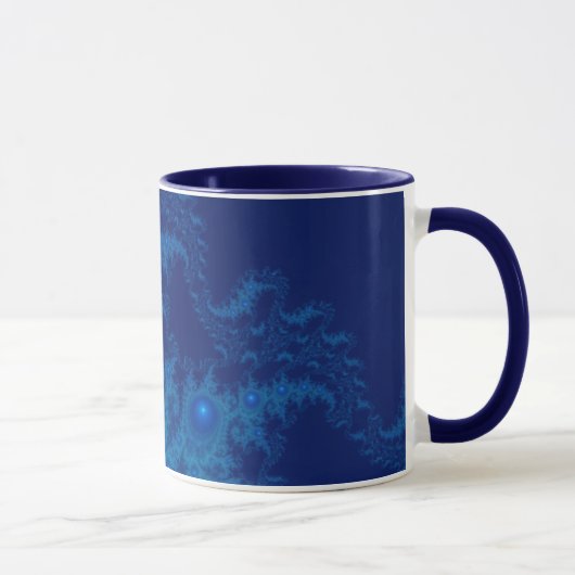 Blaue Perlen Tasse (Rechts)