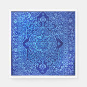 Blaue Perserteppich-Optik - Tabris Serviette (Vorderseite)