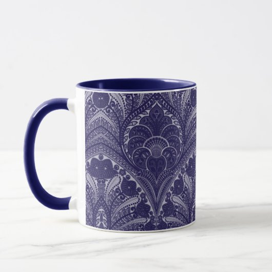 Blaue persische Blumendruck-Tasse Tasse (Links)