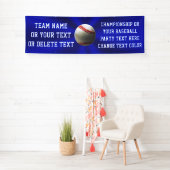 Blaue personalisierte Baseball-Fahne mit Ihrem Banner (Insitu)