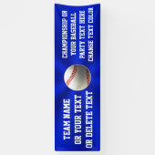 Blaue personalisierte Baseball-Fahne mit Ihrem Banner (Vertikal)