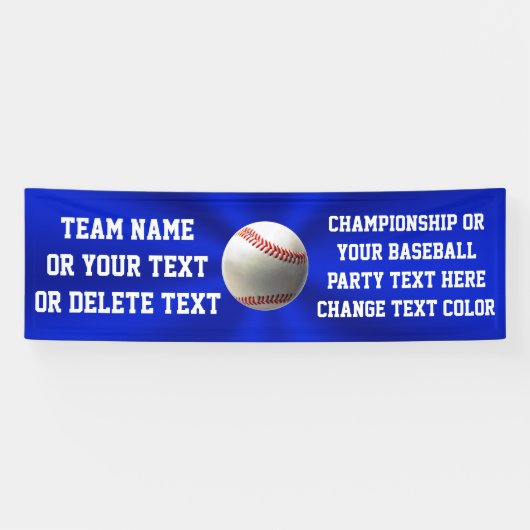 Blaue personalisierte Baseball-Fahne mit Ihrem Banner (Horizontal)