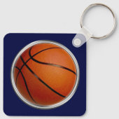 Blaue, Personalisierte Basketball-Schlüsselanhänge Schlüsselanhänger (Rückseite)