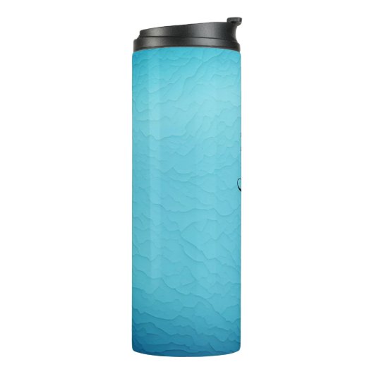 Blaue Personalisierte Bezeichnung Thermal Tumbler Thermosbecher (Nach links gedreht)