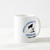 Blaue personalisierte Color Guard der High School Kaffeetasse (VorderseiteRechts)