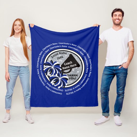 Blaue personalisierte Geschenke für einen Fleecedecke (Beispiel)